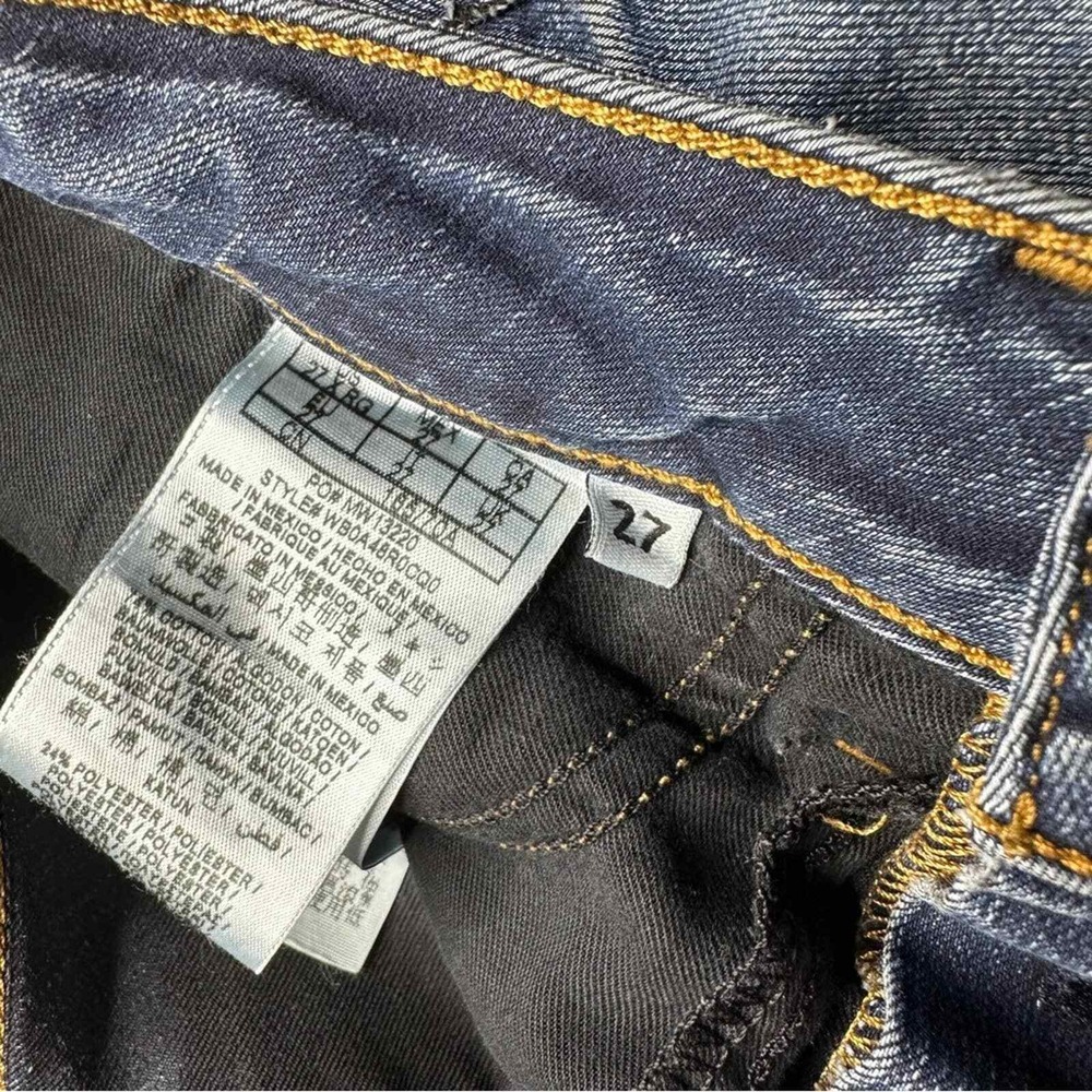 Guess Brittney Skinny Blue Denim Cutoff Jean Shorts Women's Size 27 Long Bermuda - Picture 3 of 12